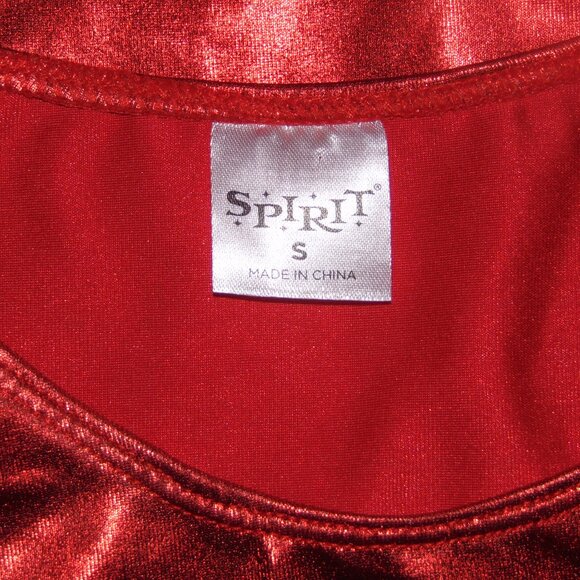 Spirit Shiny Red Long Sleeve Leotard S - Picture 4 of 6